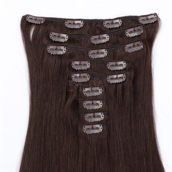 Best clip in human hair extensions Indian hairs XS057